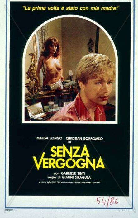 Senza vergogna (1986) cover